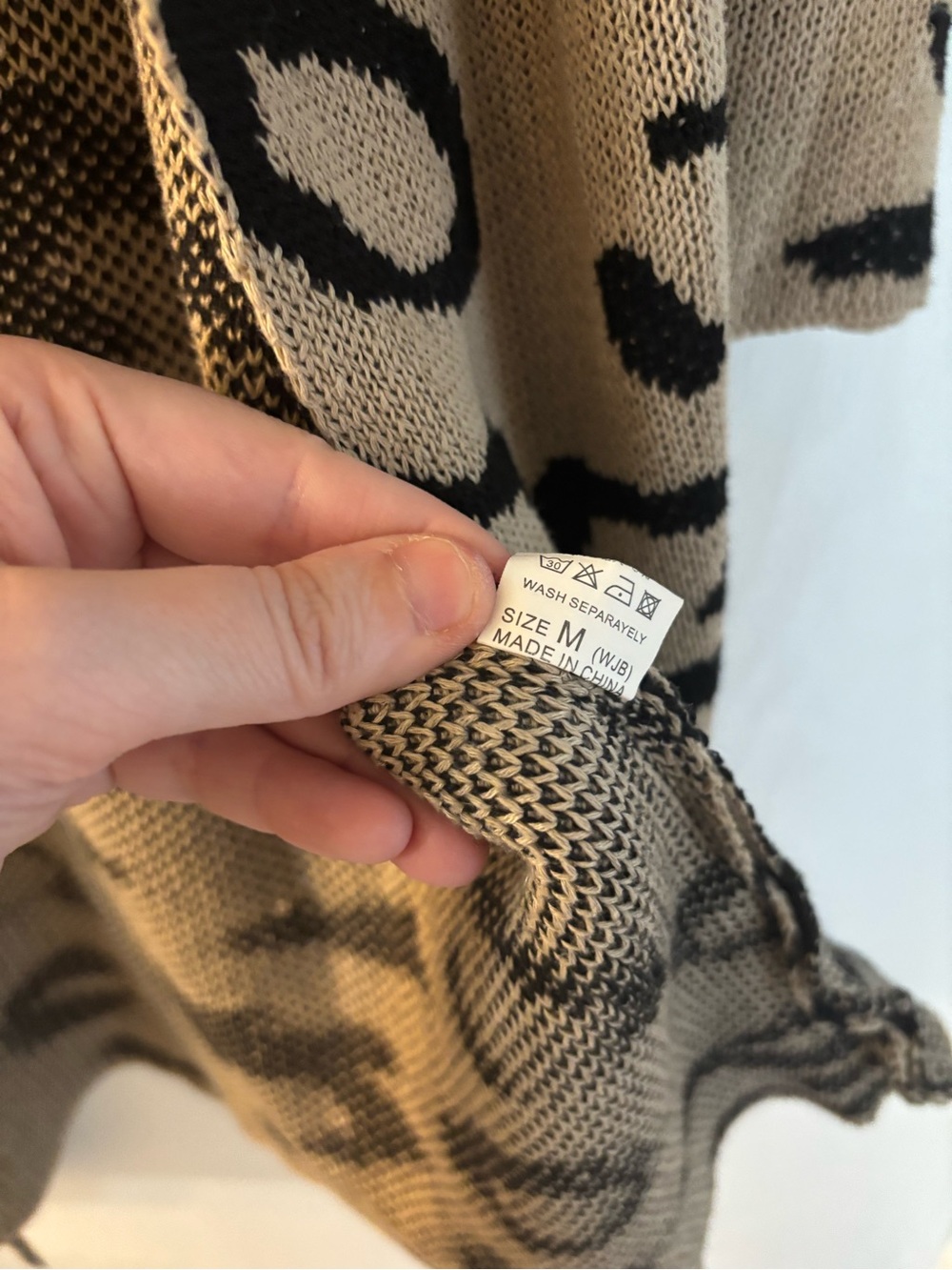 Leopard Print Open Front Cardigan - Picture 4 of 5
